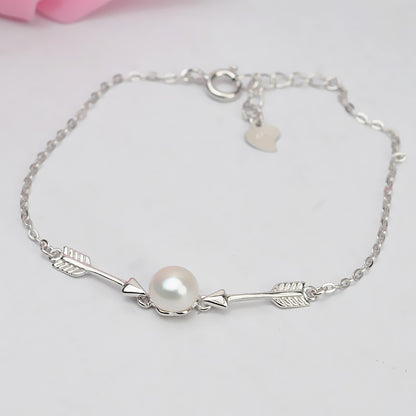 S925 Silver Arrow Flower Pearl Bracelet Setting-Jewelry DIY - Feliz Pearl 