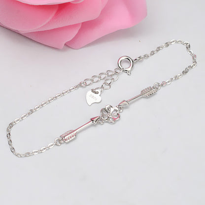 S925 Silver Arrow Flower Pearl Bracelet Setting-Jewelry DIY - Feliz Pearl 