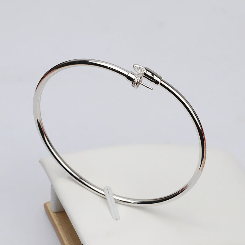 Elastic Women Bangle Setting S925 Silver Pearl Jewelry Settings - Feliz Pearl 