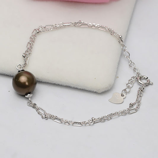 Double Layer Women Pearl Bracelet Setting-S925 Sterling Silver - Feliz Pearl 