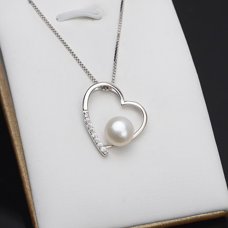 S925 Silver Heart Pearl Pendant Setting-Feliz Pearl - Feliz Pearl 