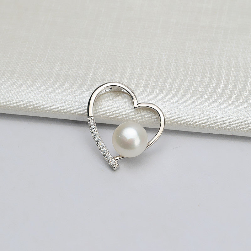 S925 Silver Heart Pearl Pendant Setting-Feliz Pearl - Feliz Pearl 