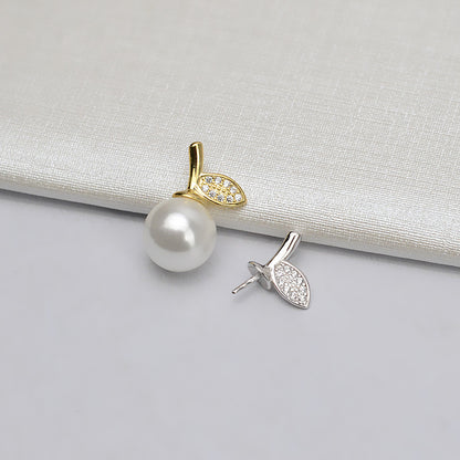 Wholesale Apple Leaves Pearl Pendant Settings-S925 Sterling Silver - Feliz Pearl 