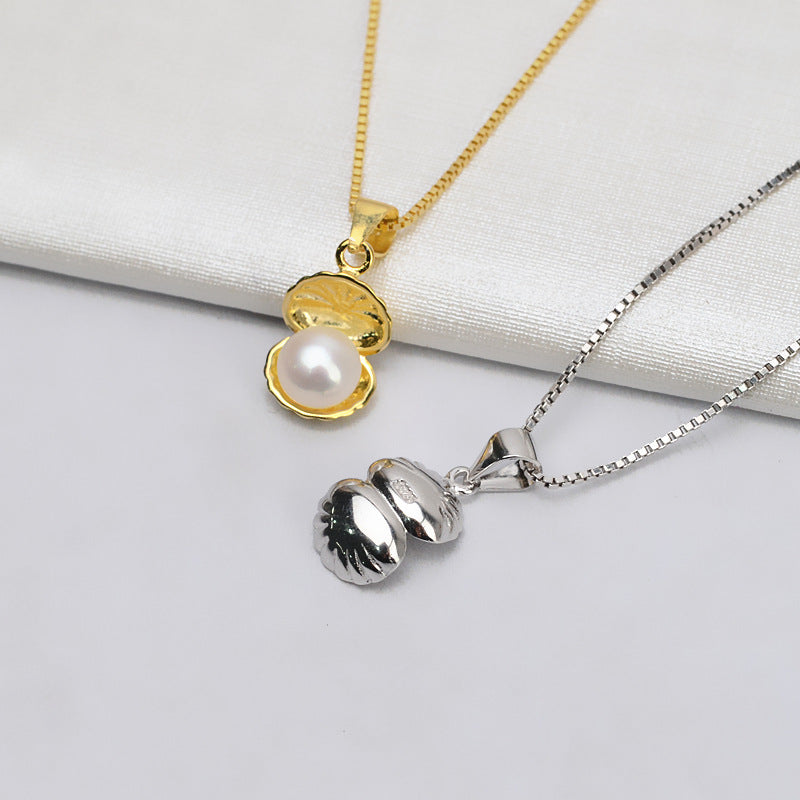 Tiny Shell Pearl Pendant Setting-S925 Sterling Silver - Feliz Pearl 