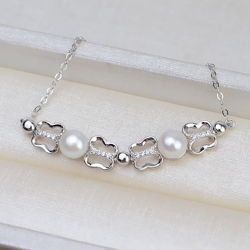 Mini Butterfly S925 Sterling Silver Pearl Bracelet Setting - Feliz Pearl 