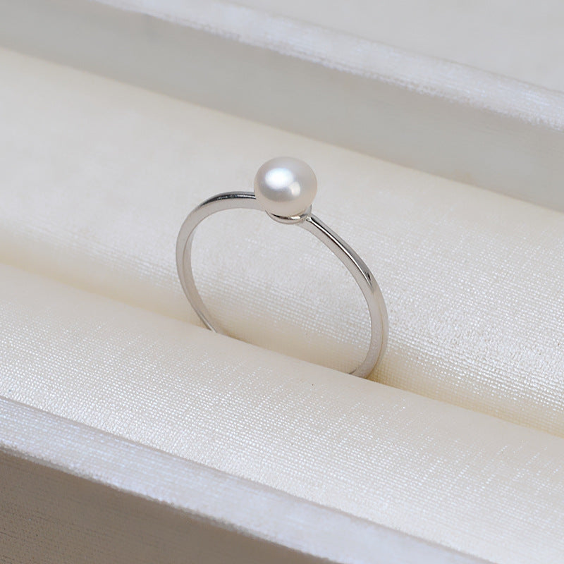 Classic Daily Design S925 Sterling Silver Pearl Ring Settings - Feliz Pearl 