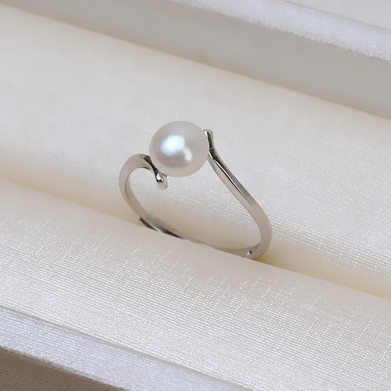 Minimalist S925 Sterling Silver Daily Pearl Ring Mountings - Feliz Pearl 