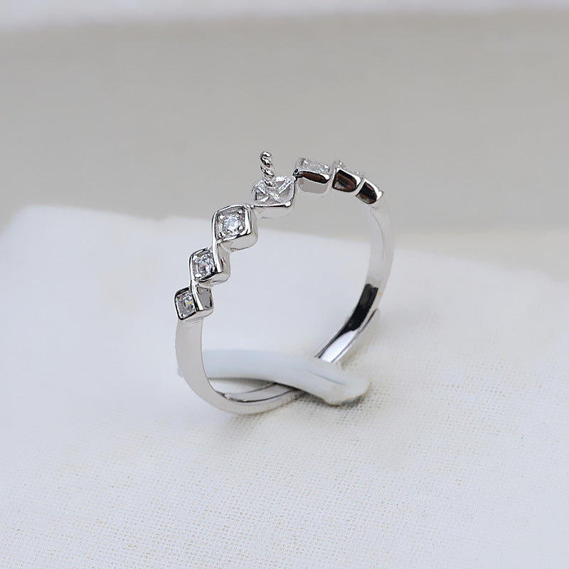 Wholesale Adjustable Pearl Ring Mounting-S925 Sterling Silver - Feliz Pearl 