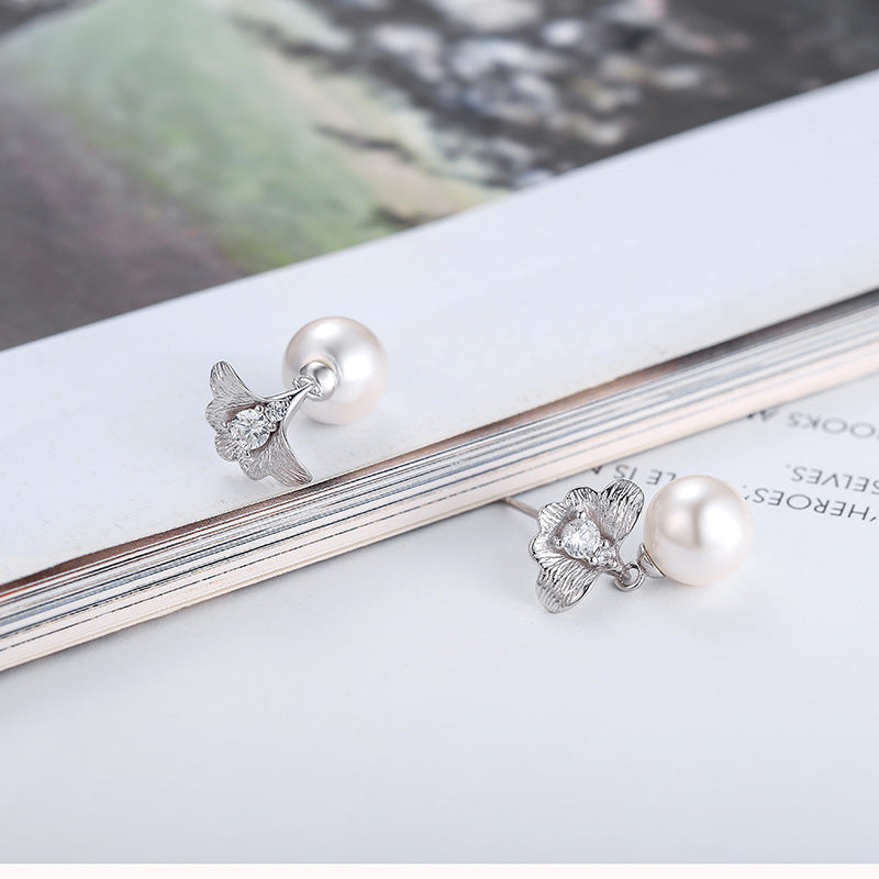 Silver Flower Pearl Earring Setting-DIY Jewelry Setting - Feliz Pearl 