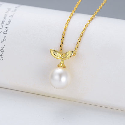 Minimalist Sprouts Pearl Pendant Setting-Pearl Jewelry Supplier - Feliz Pearl 