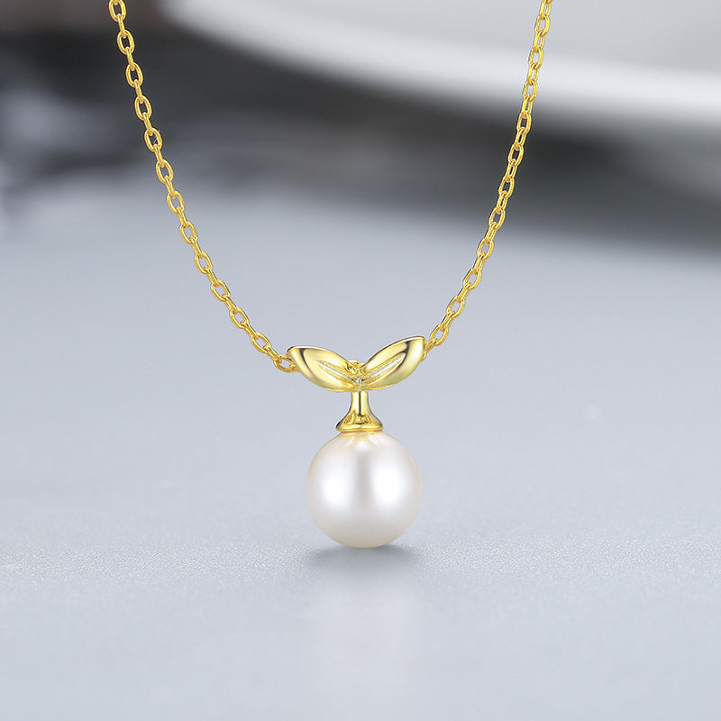 Minimalist Sprouts Pearl Pendant Setting-Pearl Jewelry Supplier - Feliz Pearl 