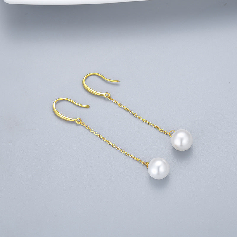 Wholesale Chain Pearl Earring Settings-Feliz Pearl - Feliz Pearl 