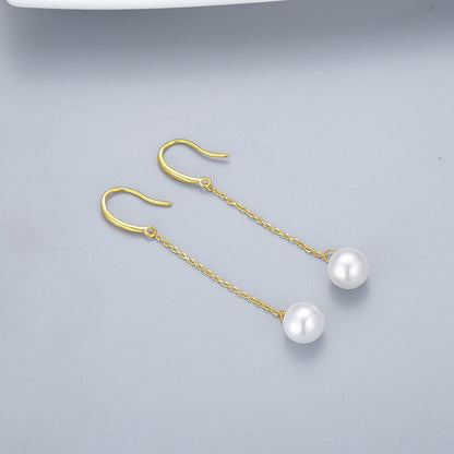 Wholesale Chain Pearl Earring Settings-Feliz Pearl - Feliz Pearl 