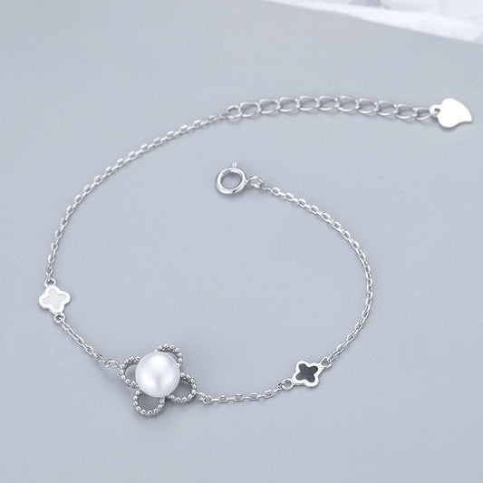 Lucky Four Leave Clover Pearl Bracelet-DIY Jewelry Settings - Feliz Pearl 