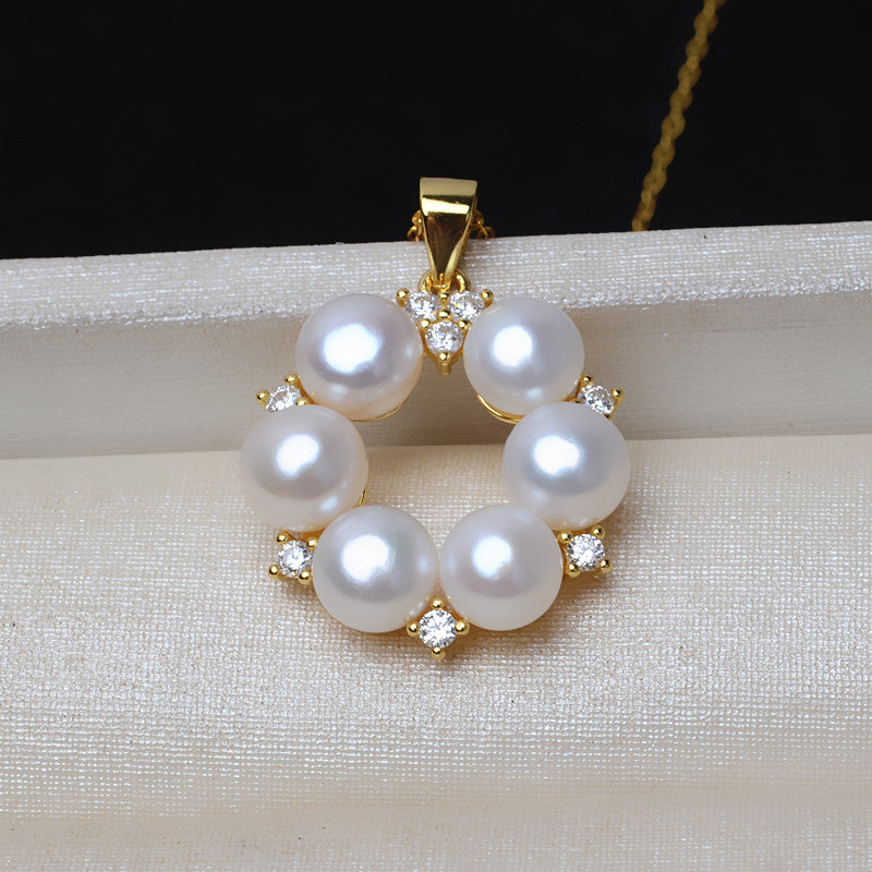 Wholesale Floral Pearl Pendant Setting-S925 Silver - Feliz Pearl 