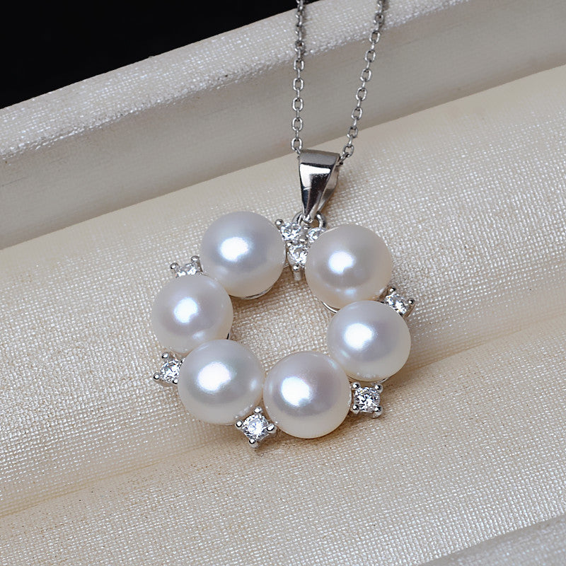 Wholesale Floral Pearl Pendant Setting-S925 Silver - Feliz Pearl 