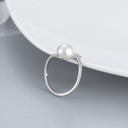 S925 Sterling Silver Bow Tie Design Pearl Ring Setting-Feliz Pearl - Feliz Pearl 