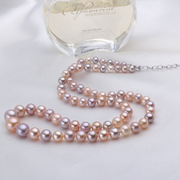 4-9mm Gradient Size Round Freshwater Pearl Necklace - Feliz Pearl 