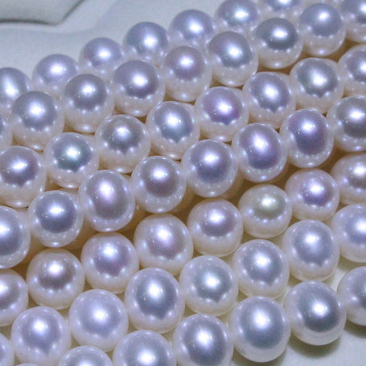 Wholesale Near Round Freshwater Pearl Strands