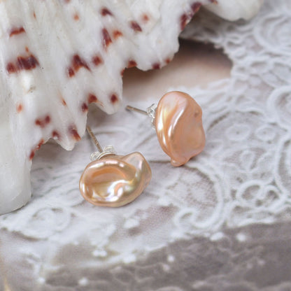 Freshwater Baroque Pearl Stud Earring - Feliz Pearl 