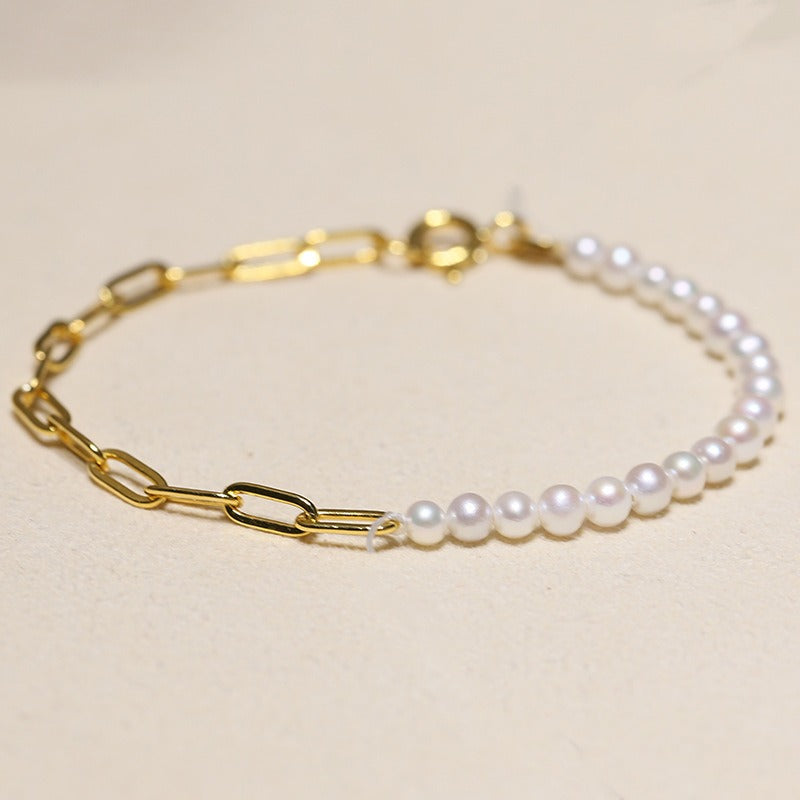 Chic AB Style Chain Pearl Bracelet Setting-Feliz Pearl - Feliz Pearl 