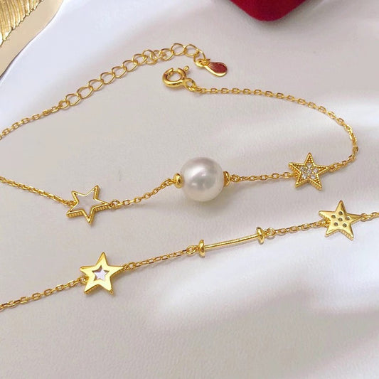 Shell Star Pearl Bracelet Settings-Feliz Pearl Silver Setting - Feliz Pearl 