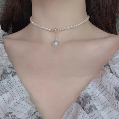 Vintage 4-5mm Freshwater Rice Pearl Choker - Feliz Pearl 