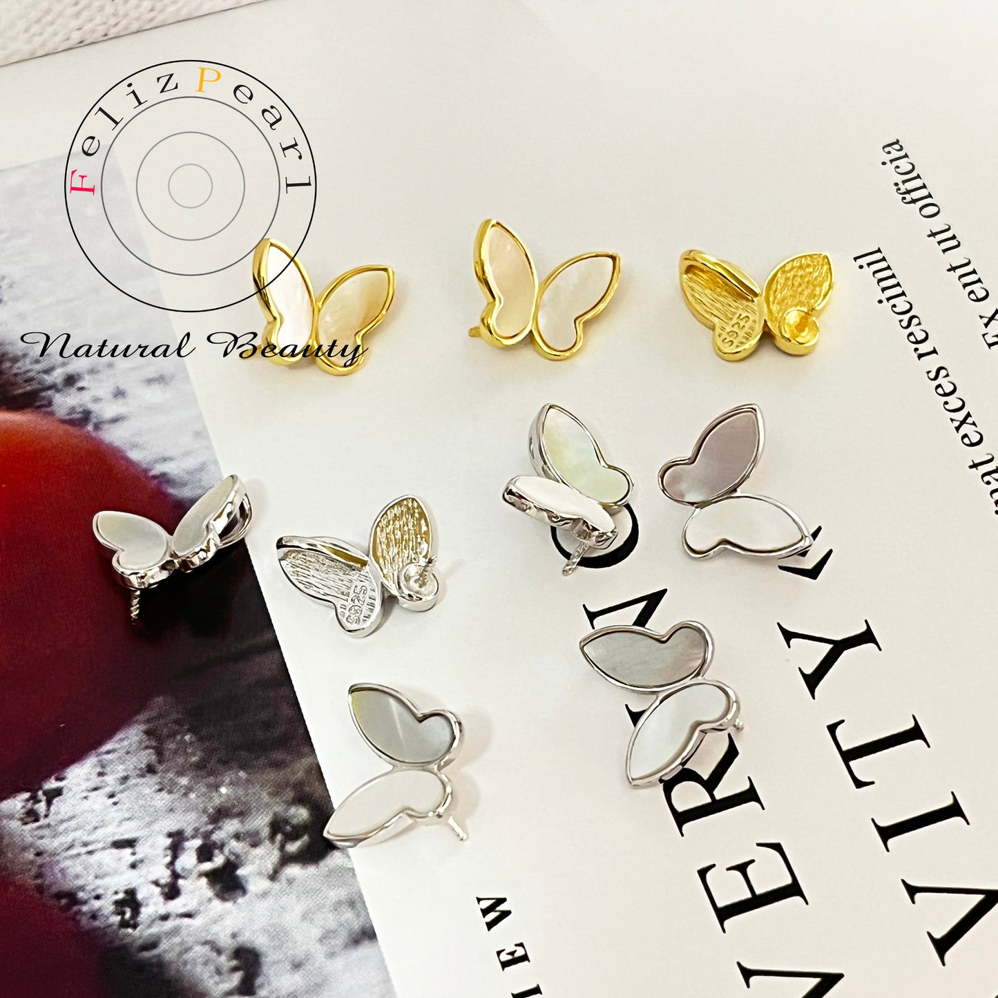 Wholesale Shell Butterfly Pearl Pendant Setting-S925 Sterling Silver - Feliz Pearl 