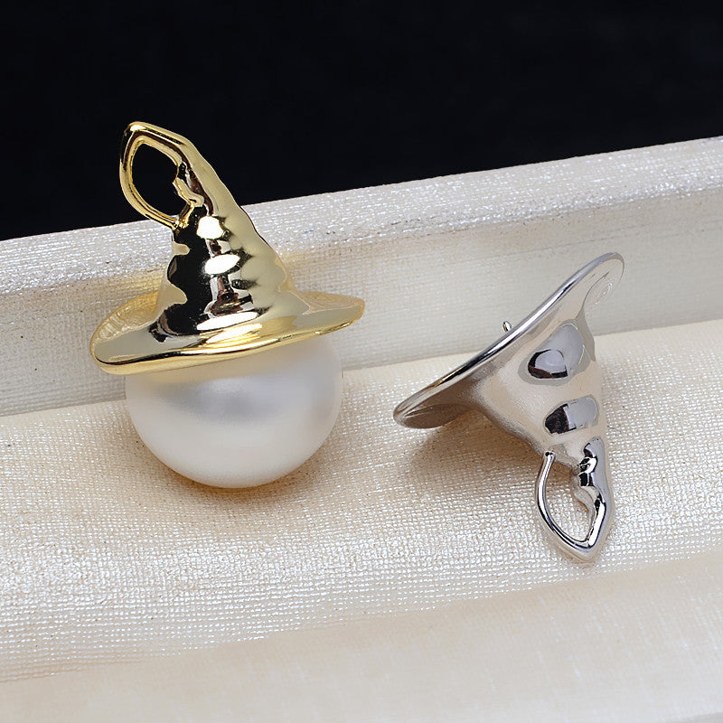 Halloween Witch Hat Pearl Pendant Setting-S925 Sterling Silver - Feliz Pearl 