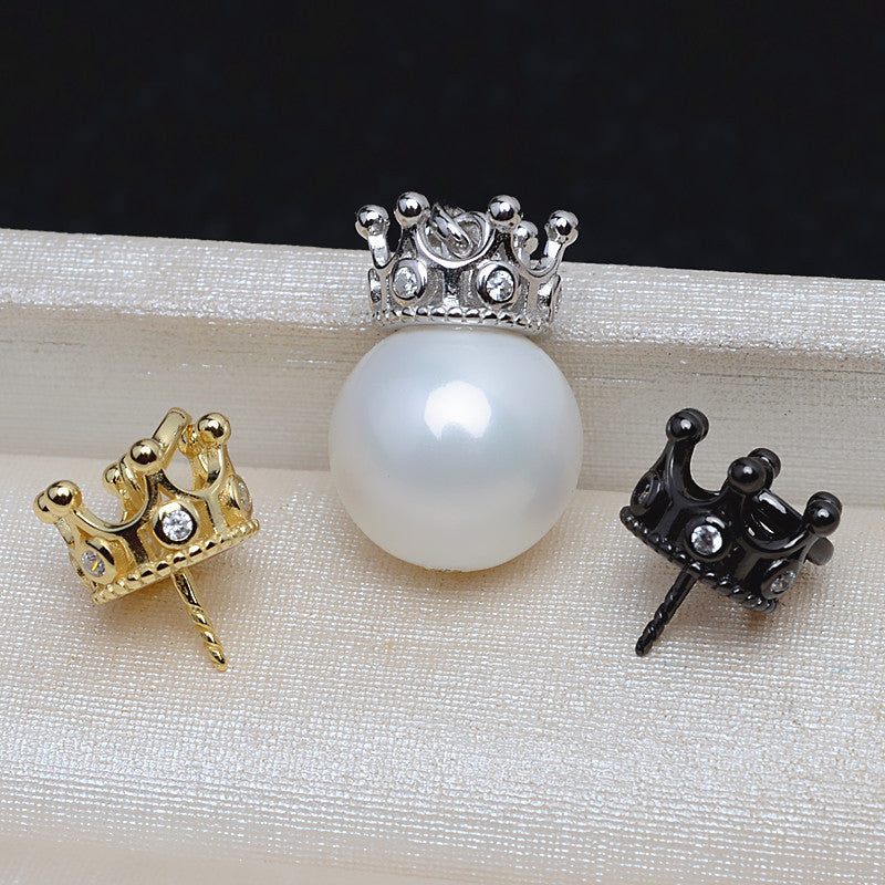 Cubic Zirconia Crown Pendant Setting-Jewelry Setting Supplier - Feliz Pearl 