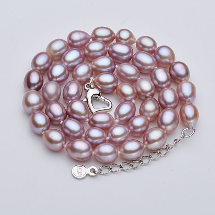 7-8mm AAA Freshwater Rice Pearl Necklace - Feliz Pearl 