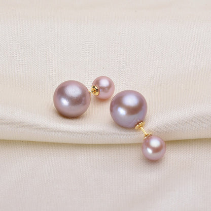 Classic Double Pearls Pearl Stud Earring - Feliz Pearl 