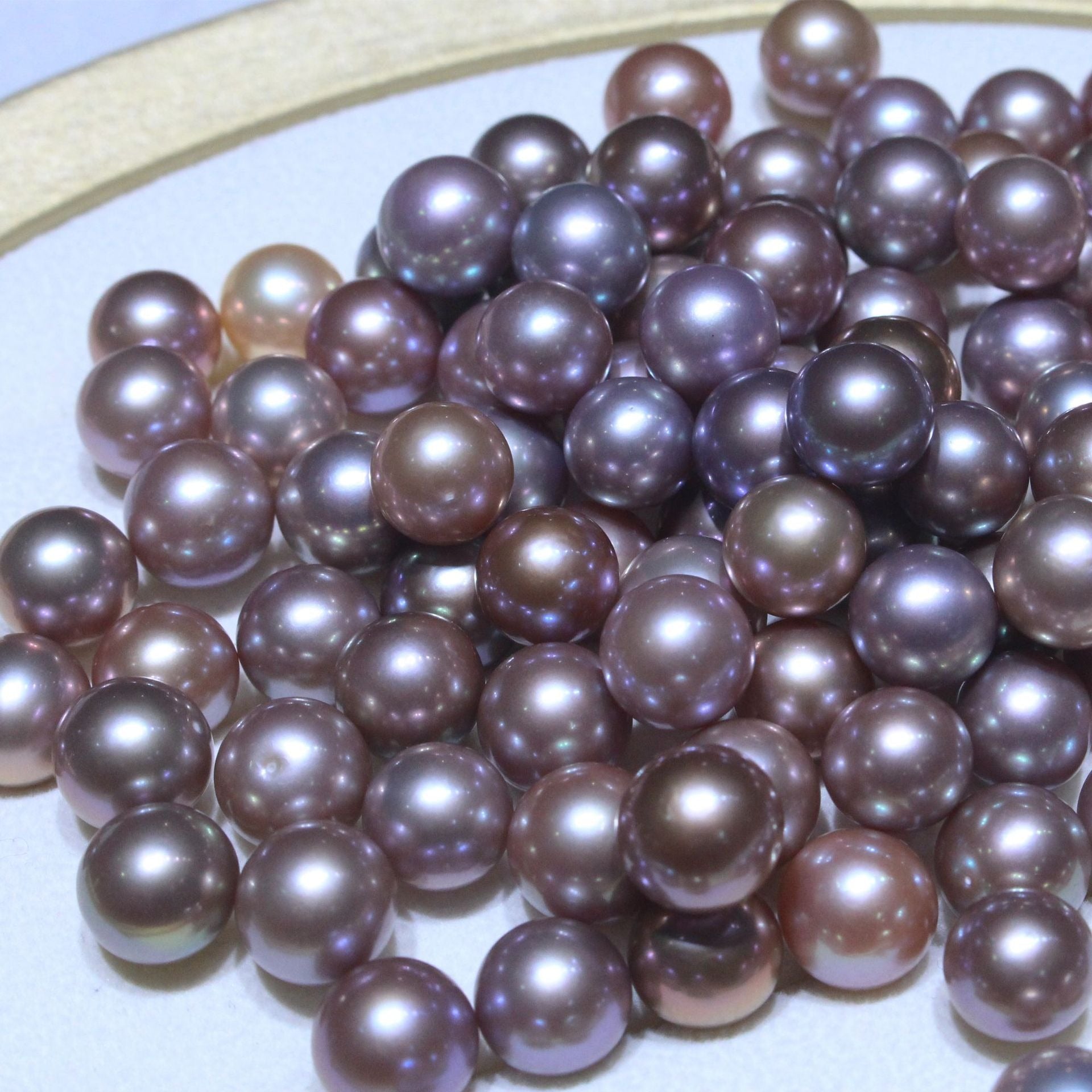 Wholesale Cultured Purple Edison Round Pearls