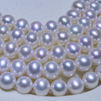 Wholesale Near Round Freshwater Pearl Strands