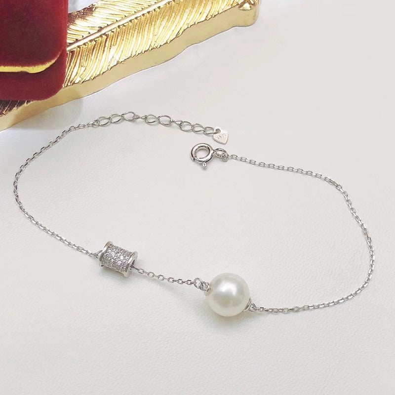 Wholesale DIY Jewelry Setting-Silver Pearl Bracelet Settings - Feliz Pearl 