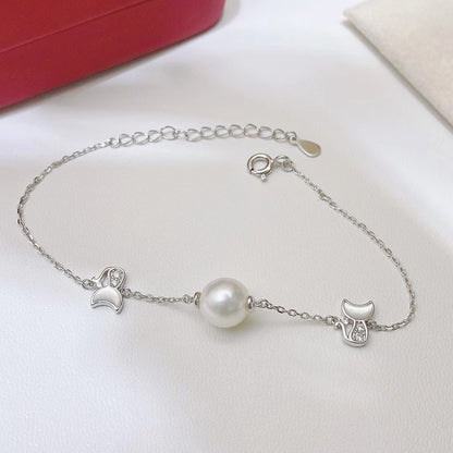 Women Sweet Cat Pearl Bracelet Settings-Feliz Pearl - Feliz Pearl 