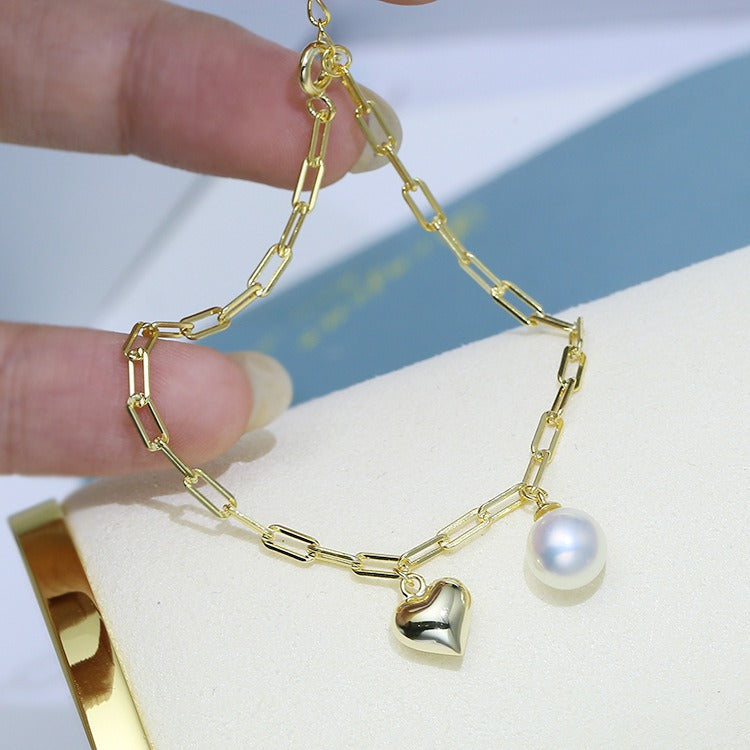 Wholesale Link Chain Pearl Bracelet Setting-Feliz Pearl - Feliz Pearl 