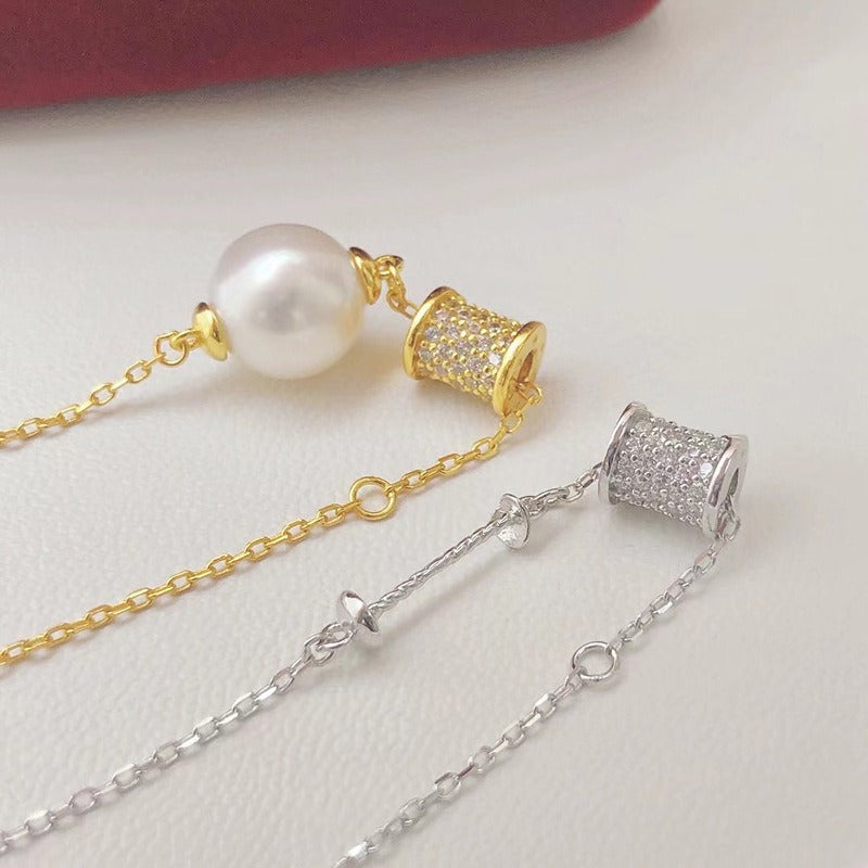 Wholesale DIY Jewelry Setting-Silver Pearl Bracelet Settings - Feliz Pearl 