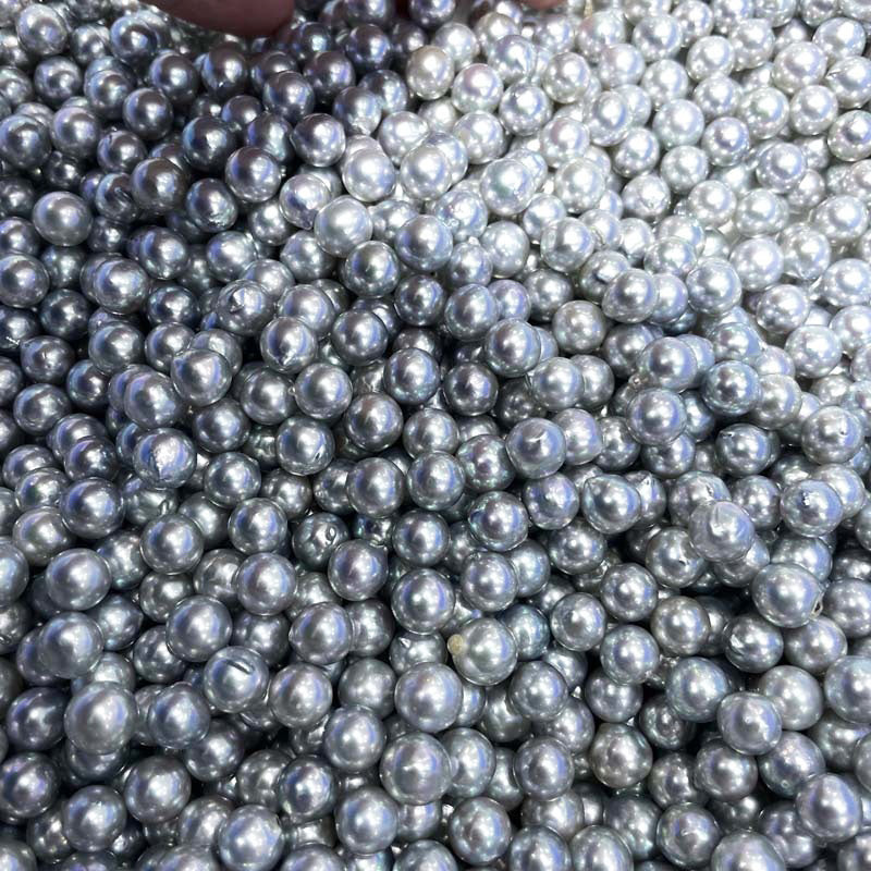 8-9mm Silver Grey Japanese Akoya Loose Pearls Wholesale - Feliz Pearl 