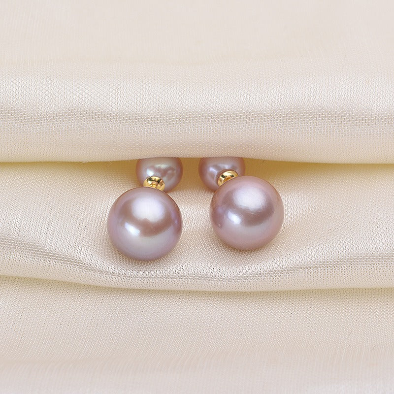 Classic Double Pearls Pearl Stud Earring - Feliz Pearl 