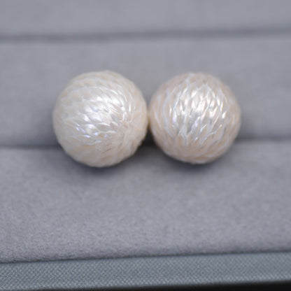 white carved edison pearls