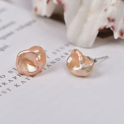 Freshwater Baroque Pearl Stud Earring - Feliz Pearl 