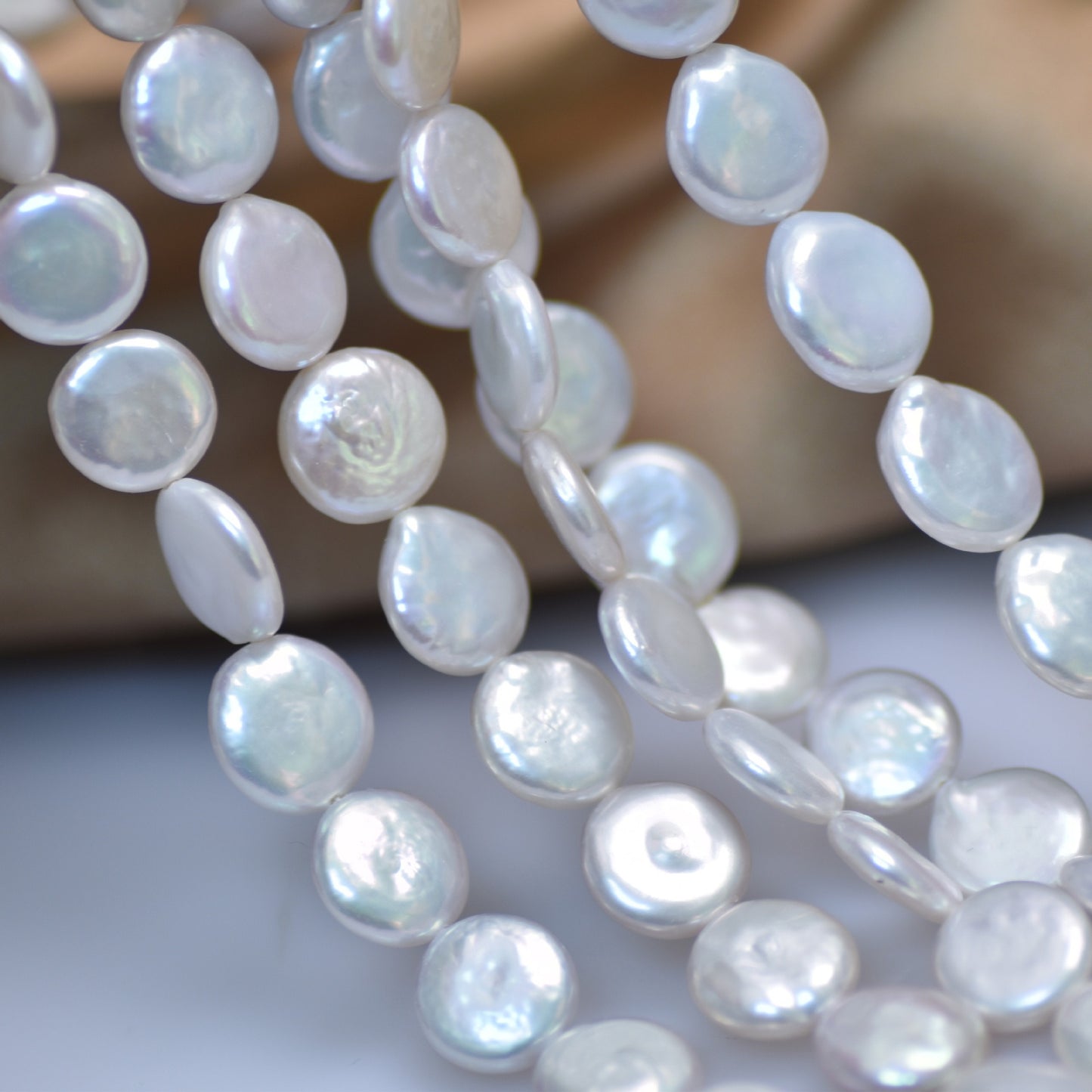 baroque pearl strands in bulk