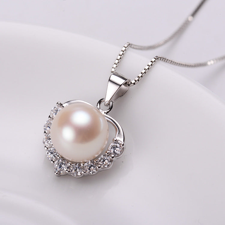 Sweet Heart Pearl Pendant Setting-S925 Sterling Silver - Feliz Pearl 