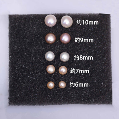 Freshwater Button Pearl Stud Earrings - Feliz Pearl 