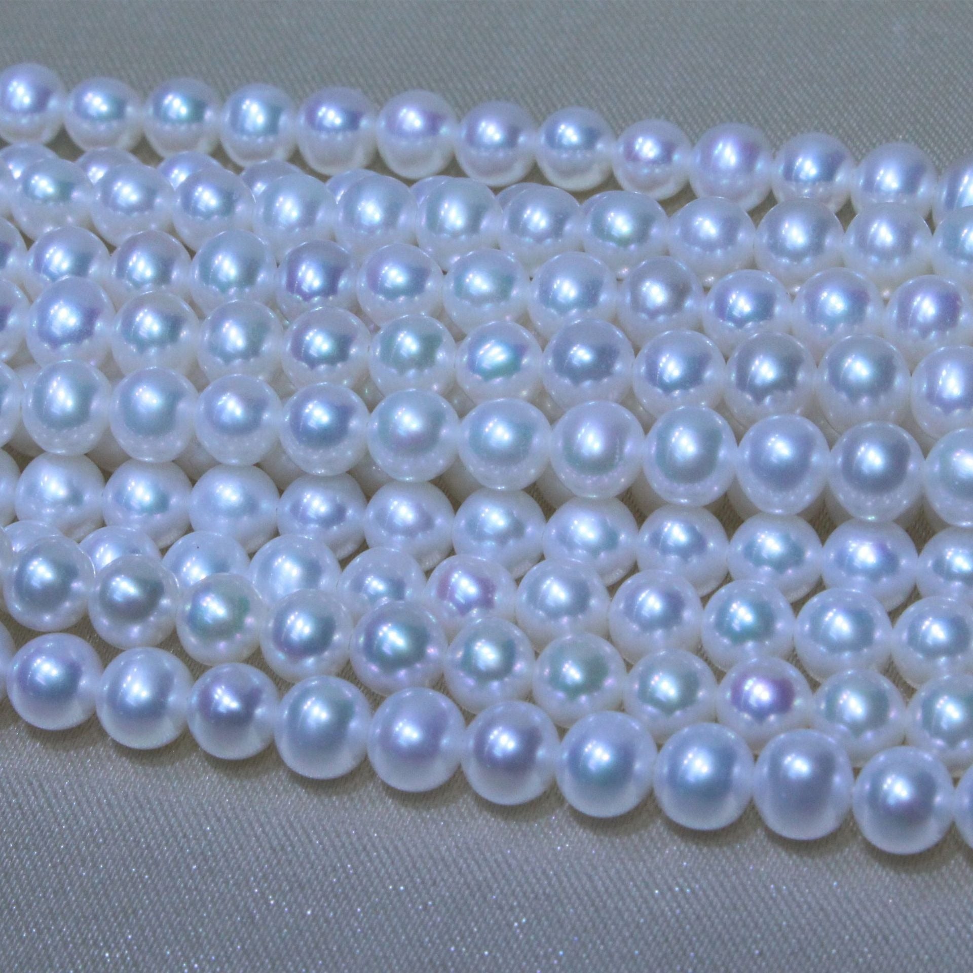 4-5mm white freshwater pearl strands