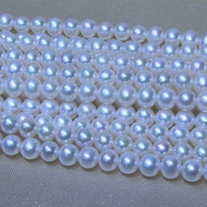 4-5mm white freshwater pearl strands