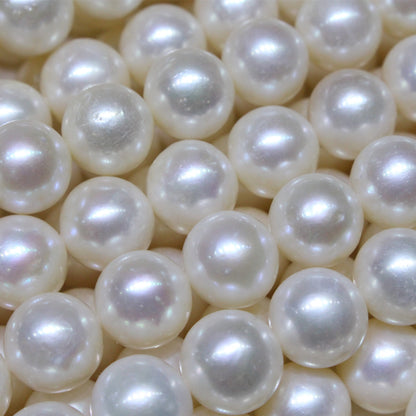 9.5-10.5mm White Cultured Freshwater Pearl Strings for Jewelry Making