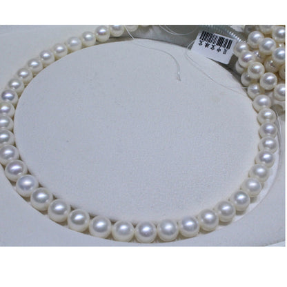 9.5-10.5mm White Cultured Freshwater Pearl Strings for Jewelry Making