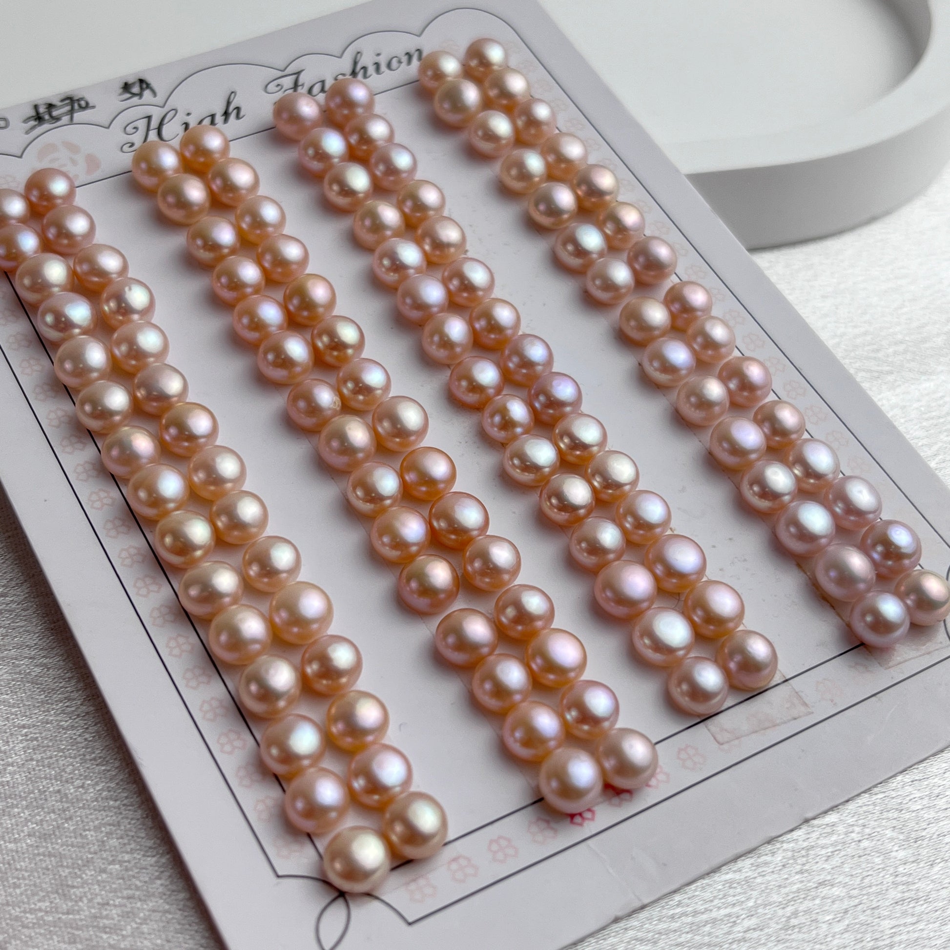 Champagne color button pearl